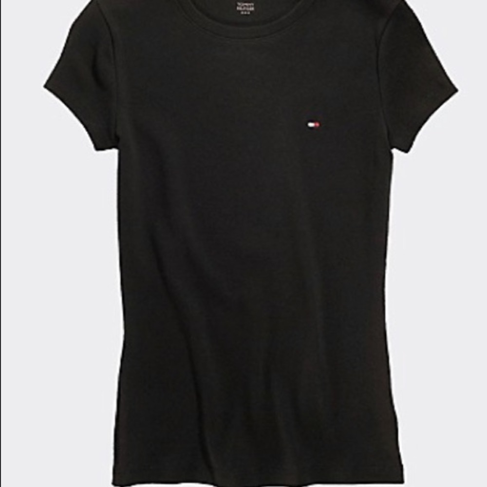 Tommy Hilfiger plain black T-shirt